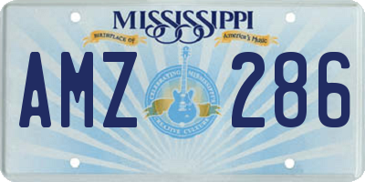 MS license plate AMZ286