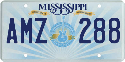 MS license plate AMZ288