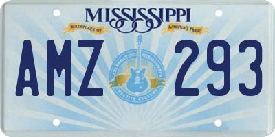 MS license plate AMZ293