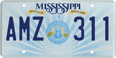 MS license plate AMZ311