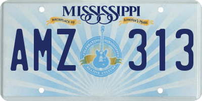 MS license plate AMZ313