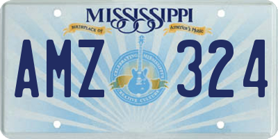 MS license plate AMZ324