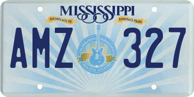 MS license plate AMZ327