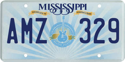 MS license plate AMZ329