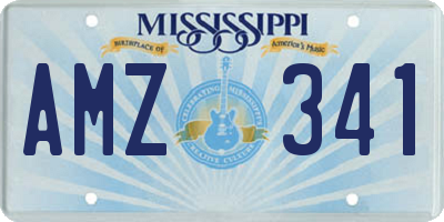 MS license plate AMZ341