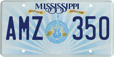 MS license plate AMZ350