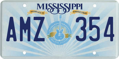 MS license plate AMZ354
