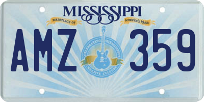 MS license plate AMZ359