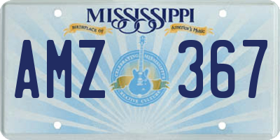 MS license plate AMZ367