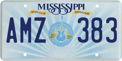MS license plate AMZ383
