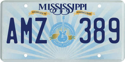 MS license plate AMZ389