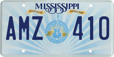 MS license plate AMZ410