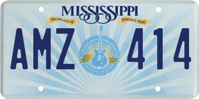 MS license plate AMZ414