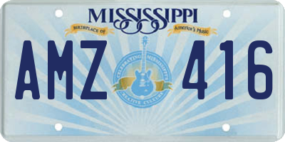 MS license plate AMZ416
