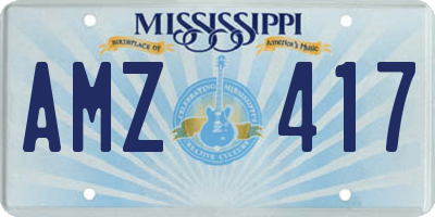 MS license plate AMZ417