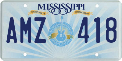 MS license plate AMZ418