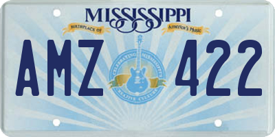 MS license plate AMZ422