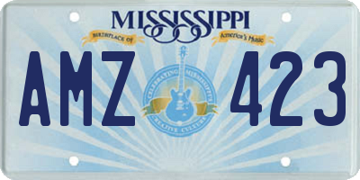MS license plate AMZ423