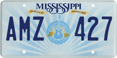 MS license plate AMZ427