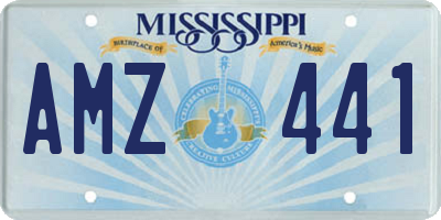 MS license plate AMZ441