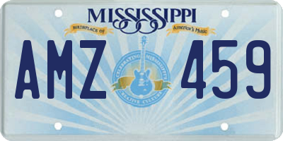 MS license plate AMZ459