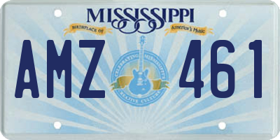 MS license plate AMZ461