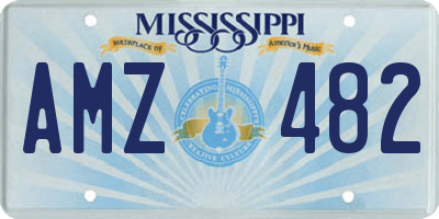 MS license plate AMZ482