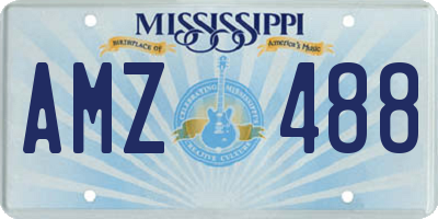 MS license plate AMZ488