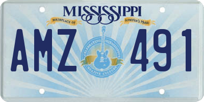 MS license plate AMZ491