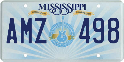 MS license plate AMZ498