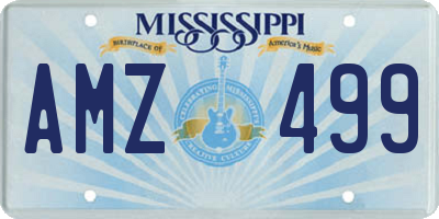 MS license plate AMZ499