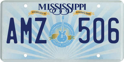 MS license plate AMZ506
