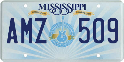 MS license plate AMZ509