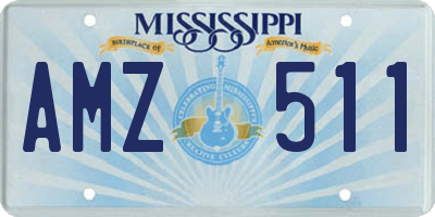 MS license plate AMZ511