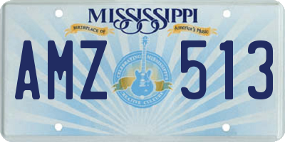 MS license plate AMZ513