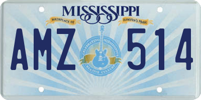MS license plate AMZ514
