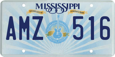 MS license plate AMZ516