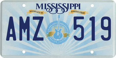 MS license plate AMZ519