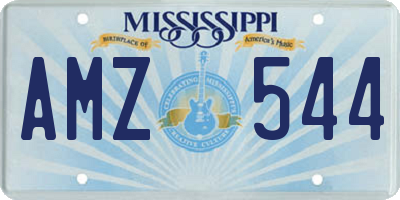 MS license plate AMZ544