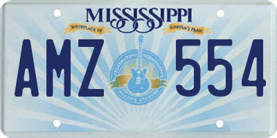 MS license plate AMZ554