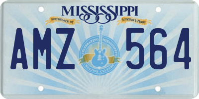 MS license plate AMZ564