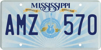 MS license plate AMZ570