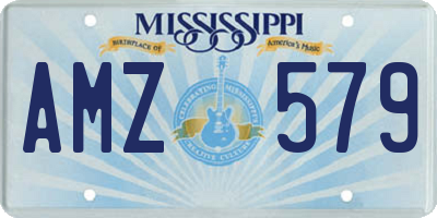 MS license plate AMZ579