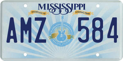MS license plate AMZ584