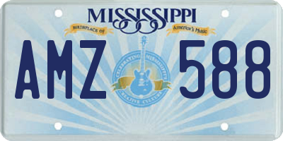 MS license plate AMZ588