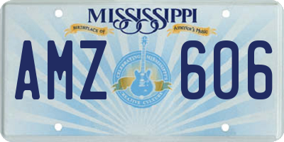 MS license plate AMZ606
