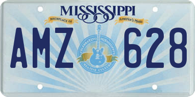 MS license plate AMZ628
