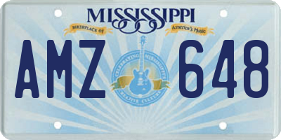 MS license plate AMZ648