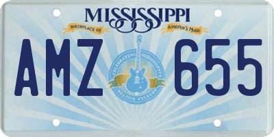 MS license plate AMZ655