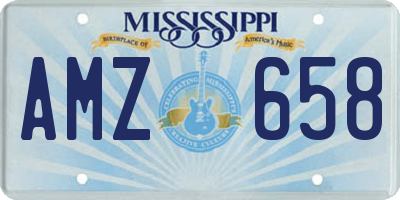 MS license plate AMZ658